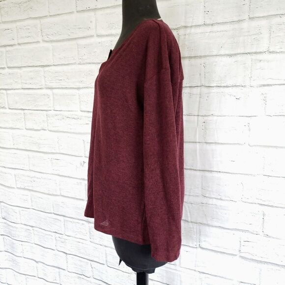 Sanctuary rayon maroon long sleeve sweater - Picture 4 of 5